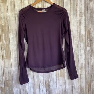 Victoria’s Sport Purple Mesh Back Long Sleeve With Thumb Holes